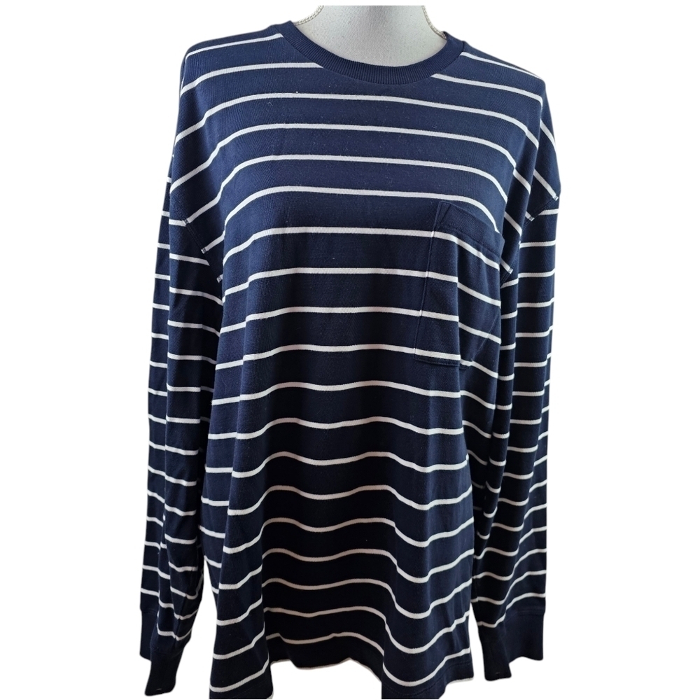 Banana Republic Men's Striped Crew Neck Knit Shirt in L